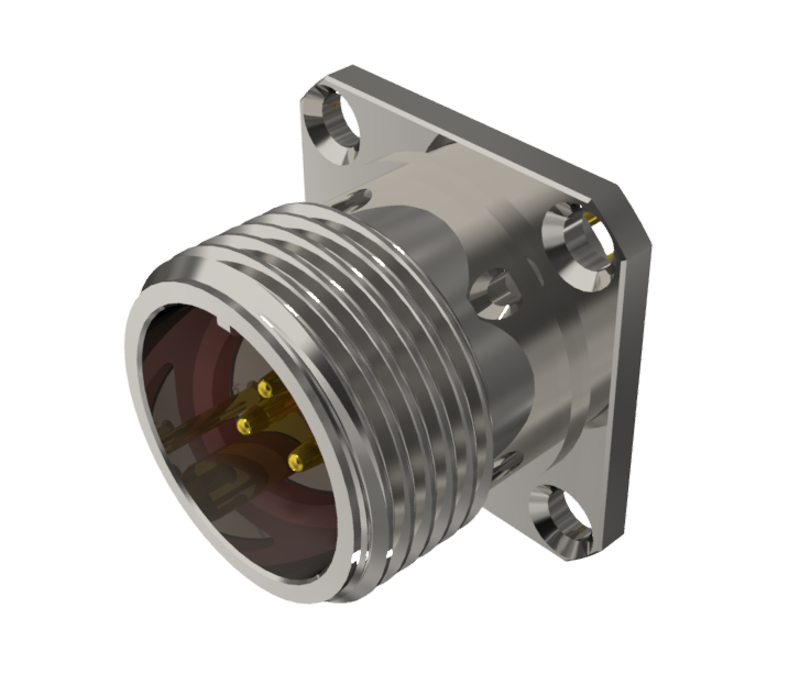 Conector de base multicontacto macho para soldar de tamaño 10 con 3 pines de 10A, níquel e IP68