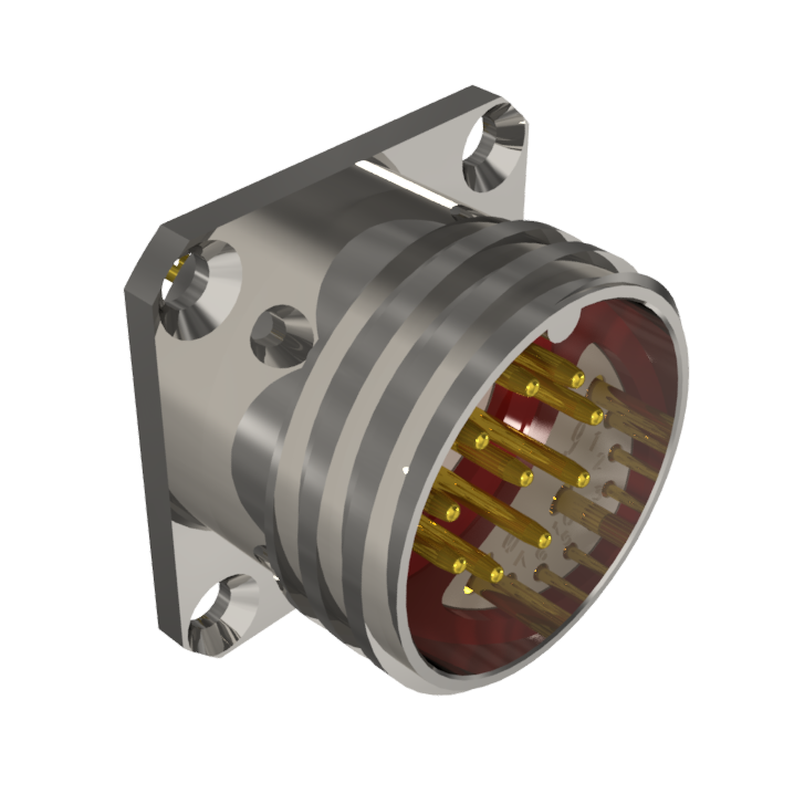 Conector multicontacto base macho para soldar, tamaño-20 con 10 pines, 10A, níquel, IP68