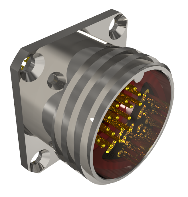 Conector multicontacto de base macho para soldar, tamaño-20, giro 60º, 22 pines de 7.5A, níquel e IP68