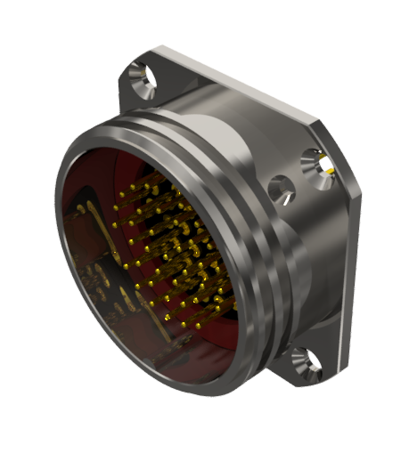 CONNECTOR MULTICONTACT RECEPTACLE MALE SOLDER SIZE-30 37 PINS 7.5A NICKEL IP68
