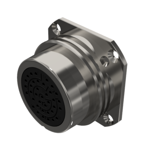 CONNECTOR MULTICONTACT RECEPTACLE FEMALE SOLDER SIZE-30 37 PINS 7.5A NICKEL IP68